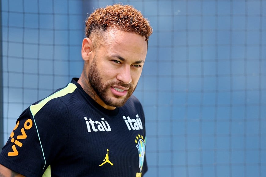 Soccer Football - FIFA World Cup 2026 - Brazil Training - Columbia Park Training Facility, Morristown, New Jersey, U.S. - June 17, 2026
Brazil's Neymar Jr. during training IMAGN IMAGES via Reuters/Caean Couto