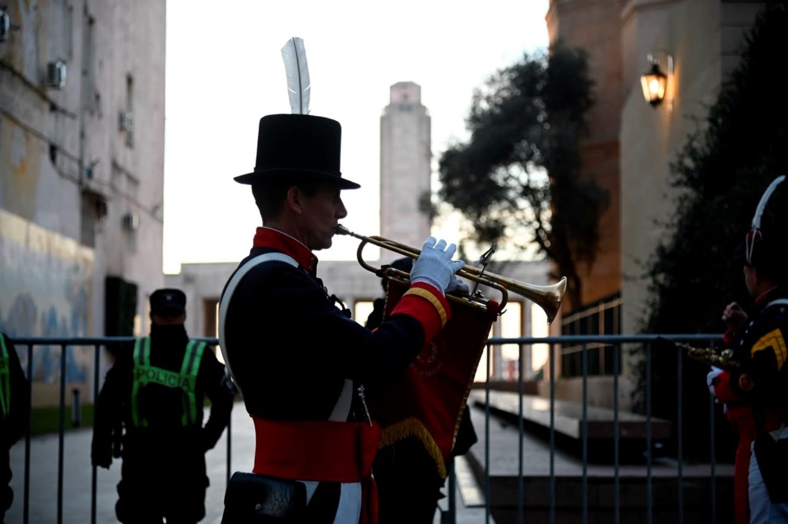 Acto del Dia de la Bandera en Rosario.
