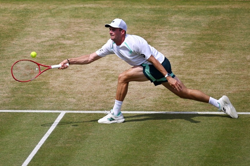 Tennis - Queen's Club Championships - Queen's Club, London, Britain - June 21, 2026
Tommy Paul of the U.S. in action during his final match against Argentina's Francisco Cerundolo REUTERS/Jaimi Joy