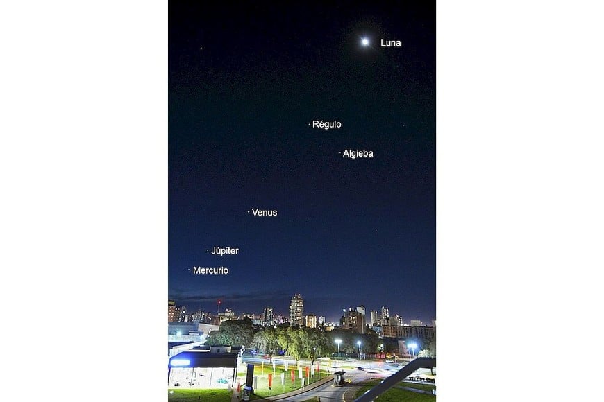 Alineación planetaria vista desde Santa Fe. Foto: José Vittori