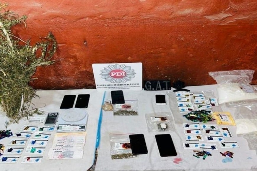 Detenidos por microtráfico en Santa Fe y Santo Tomé. Foto: Gentileza