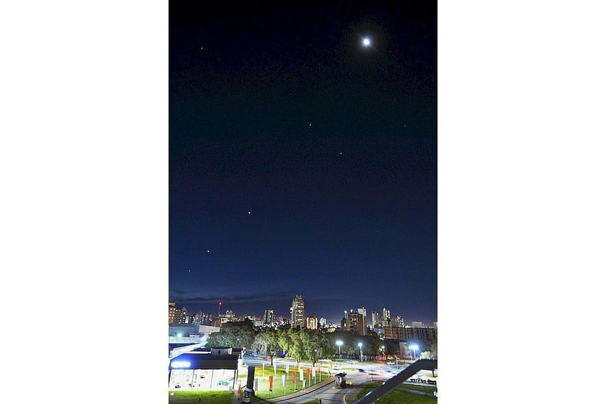 Alineación planetaria vista desde Santa Fe. Foto: José Vittori