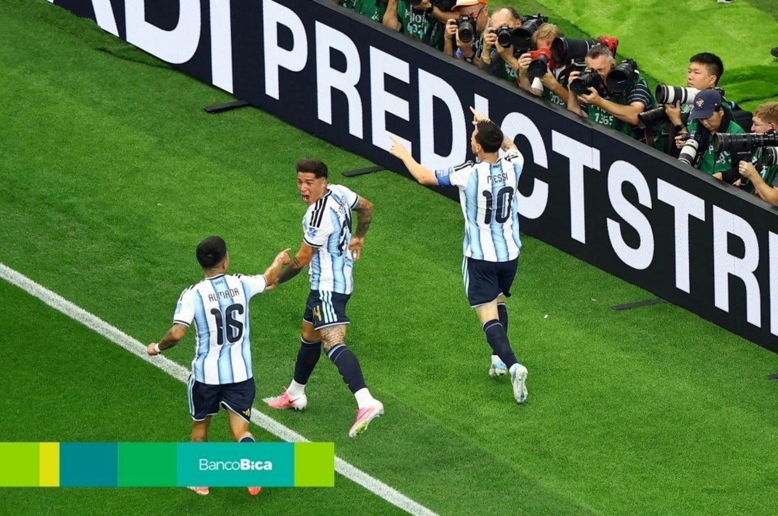 El festejo de Messi. 