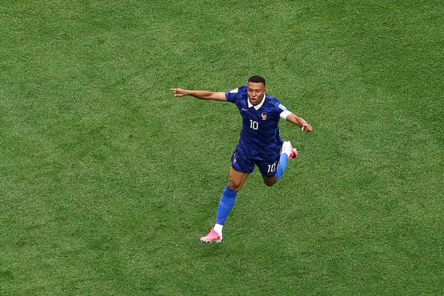 Soccer Football - FIFA World Cup 2026 - Group I - France v Iraq - Philadelphia Stadium, Philadelphia, Pennsylvania, U.S. - June 22, 2026
France's Kylian Mbappe celebrates scoring their first goal REUTERS/Bernadett Szabo TPX IMAGES OF THE DAY