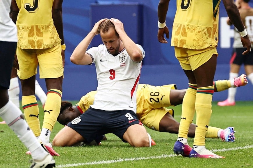 Soccer Football - FIFA World Cup 2026 - Group L - England v Ghana - Boston Stadium, Foxborough, Massachusetts, U.S. - June 23, 2026
England's Harry Kane reacts after he misses a chance to score IMAGN IMAGES via Reuters/Winslow Townson     TPX IMAGES OF THE DAY