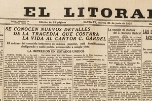 La muerte del artista en las páginas del diario. Foto: Archivo El Litoral