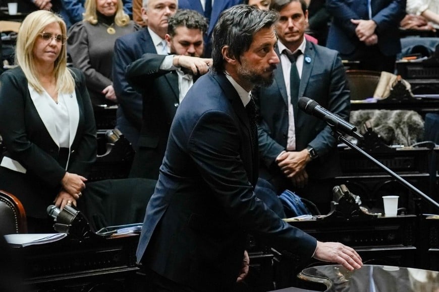 El momento de la jura de Martín Matzkin. Crédito: Cámara de Diputados de la Nación