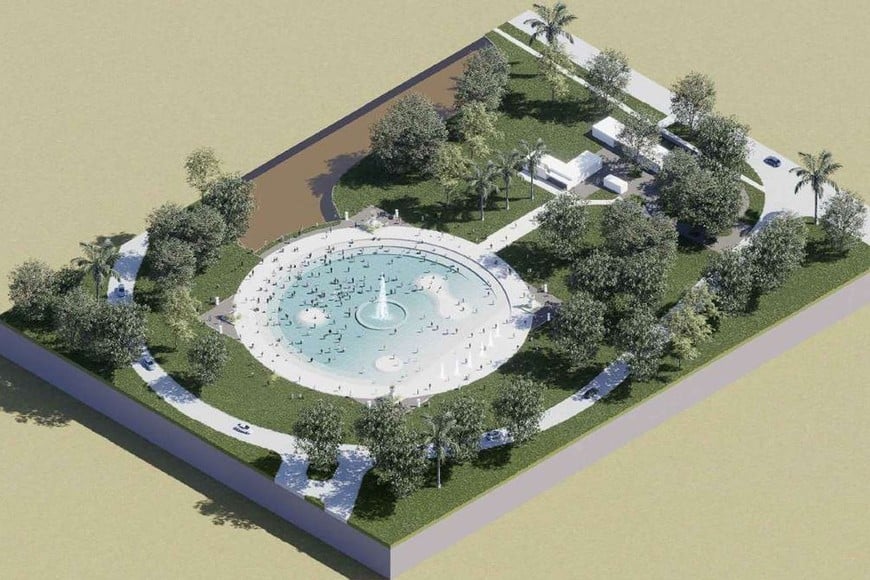 Render 3. Se muestra desde arriba todo el cuadrante a intervenir. Foto: Gentileza