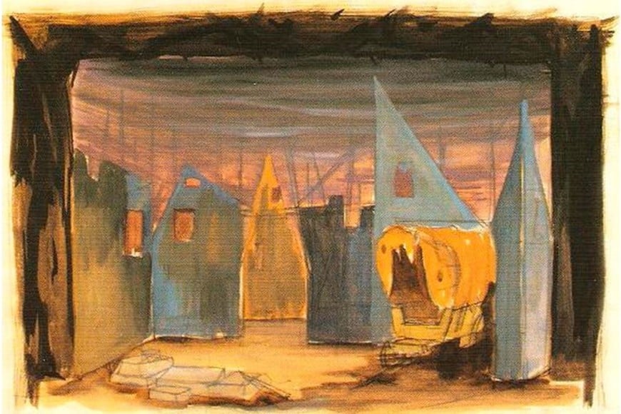 Boceto escenográfica. Foto: Arte de la Argentina