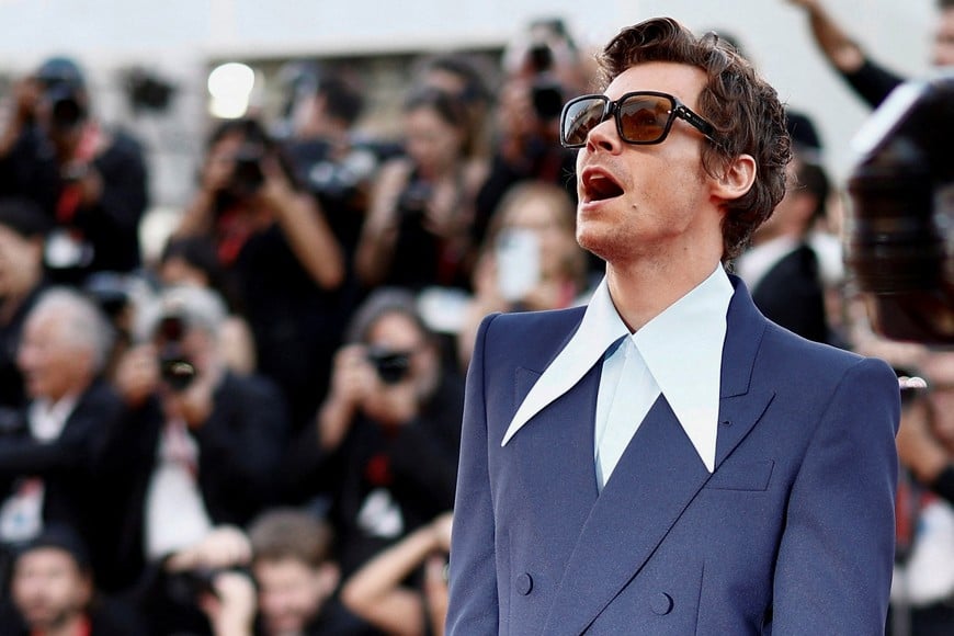 The 79th Venice Film Festival - Premiere screening of the film "Don't Worry Darling" out of competition - Red Carpet Arrivals - Venice, Italy, September 5, 2022. - Harry Styles attends. REUTERS/Guglielmo Mangiapane     TPX IMAGES OF THE DAY