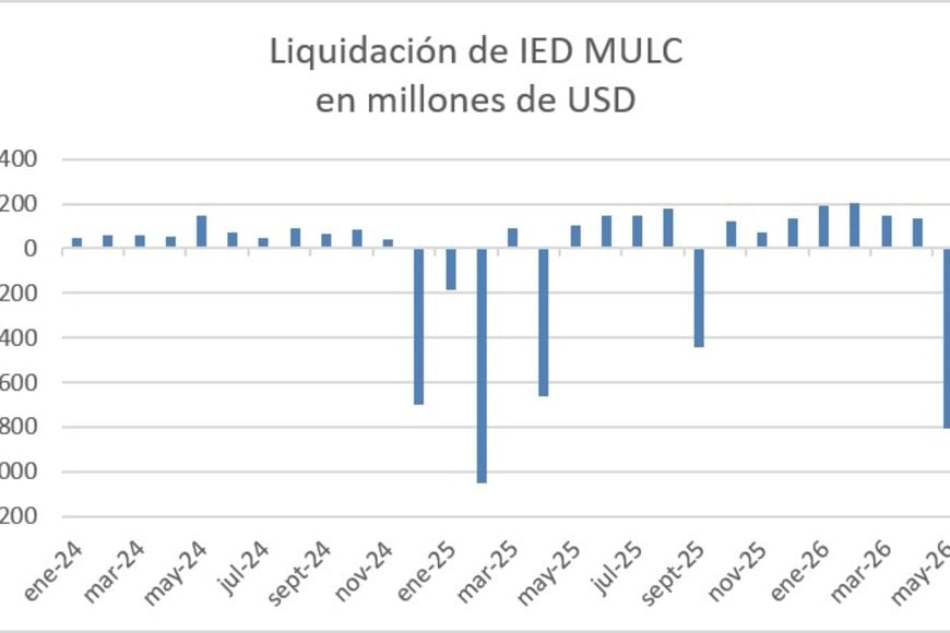 La IED le sigue dando la espalda al gobierno. Desde enero de 2024, fue negativa en US$1400 M.