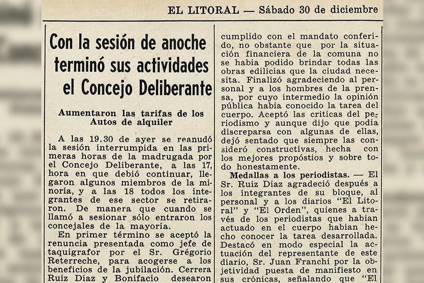 La noticia que anunciaba el cambio de nombre, dentro de un extenso listado de temas aprobados.