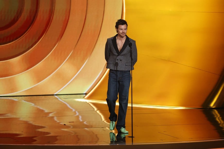 Harry Styles stands during the 68th Annual Grammy Awards in Los Angeles, California, U.S., February 1, 2026. REUTERS/Daniel Cole