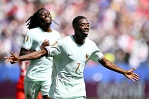 Soccer Football - FIFA World Cup 2026 - Group I - Norway v France - Boston Stadium, Foxborough, Massachusetts, U.S. - June 26, 2026
France's Ousmane Dembele celebrates scoring their third goal, completing his hat-trick REUTERS/Dylan Martinez     TPX IMAGES OF THE DAY