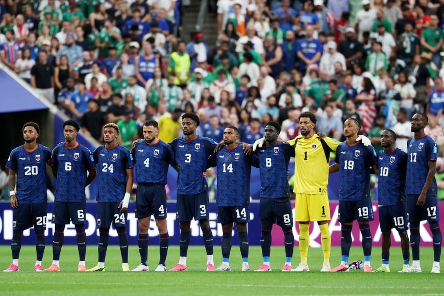 Soccer Football - FIFA World Cup 2026 - Group H - Cape Verde v Saudi Arabia - Houston Stadium, Houston, Texas, U.S. - June 26, 2026
Cape Verde players during a minutes silence in memory of the victims of the Venezuela earthquakes IMAGN IMAGES via Reuters/Troy Taormina