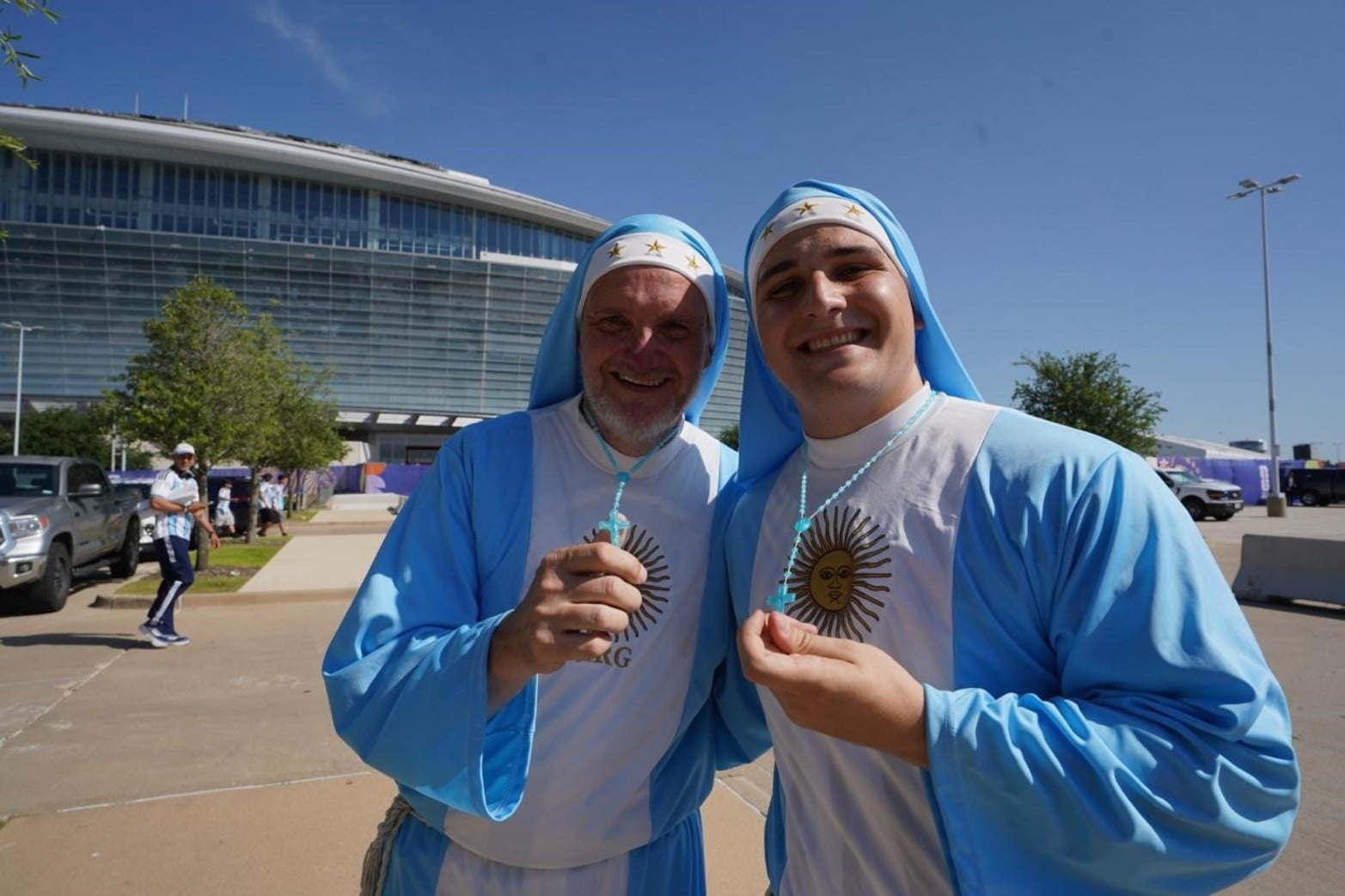 Locura argentina en la previa de Argentina-Jordania en Dallas.