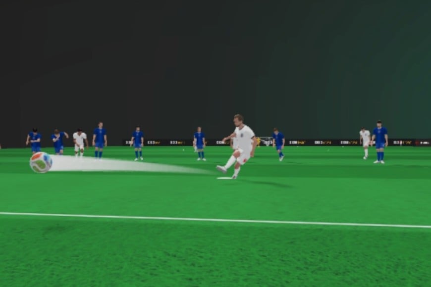 La herramienta replica en tiempo real lo que sucede en el campo de juego. Crédito: BBC
