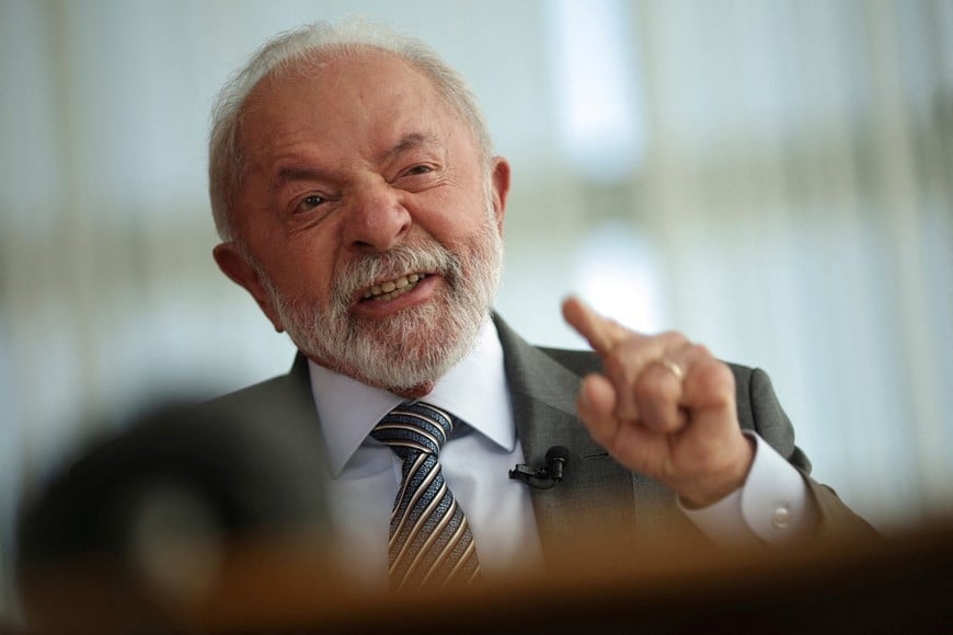 FILE PHOTO: Brazil's President Luiz Inacio Lula da Silva speaks during an interview with Reuters at the Alvorada Palace, in Brasilia, Brazil, August 6, 2025. REUTERS/Adriano Machado/File Photo