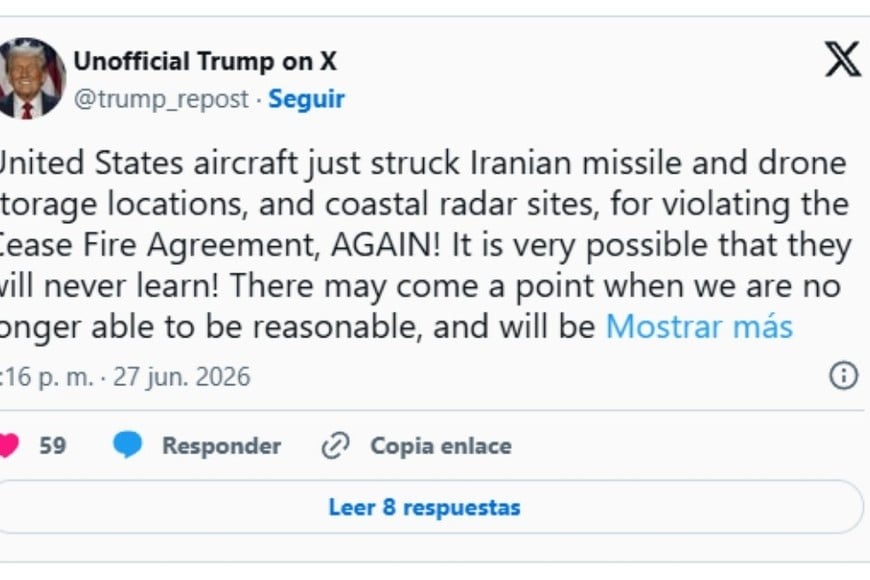 Posteo de Donald Trump