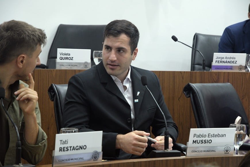 El concejal de LLA, Pablo Mussio. Foto: Manuel Fabatía