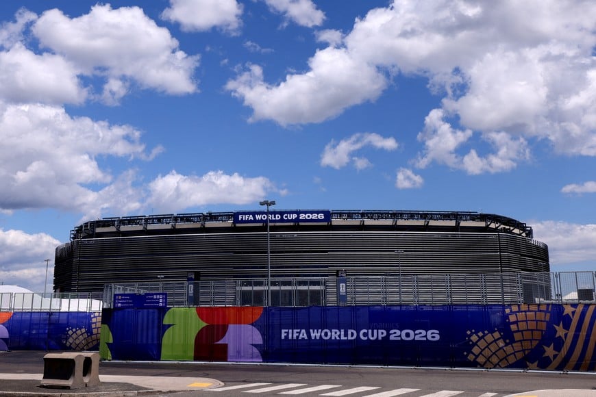 A general view of MetLife Stadium, temporarily renamed New York New Jersey Stadium, which will host 8 FIFA World Cup 2026 matches, including the World Cup Final, in East Rutherford, New Jersey, U.S., June 1, 2026. REUTERS/Mike Segar
REFILE- ADDING INFORMATION "TEMPORARILY RENAMED NEW YORK NEW JERSEY STADIUM"