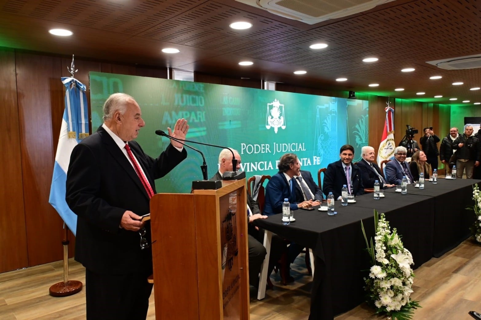 Gutiérrez en la inauguración del nuevo edificio de los Tribunales de Santa Fe