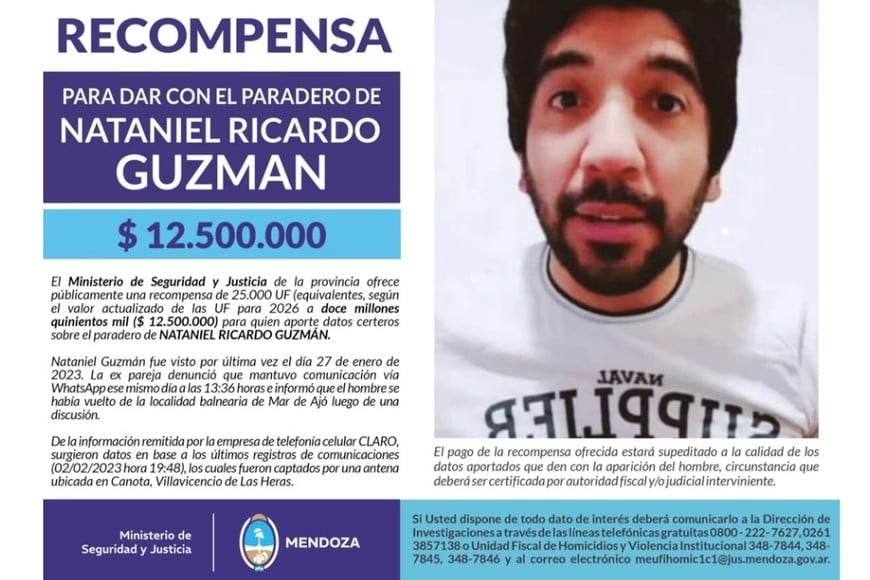 Nataniel Ricardo Guzmán fue visto por última vez en enero de 2023.