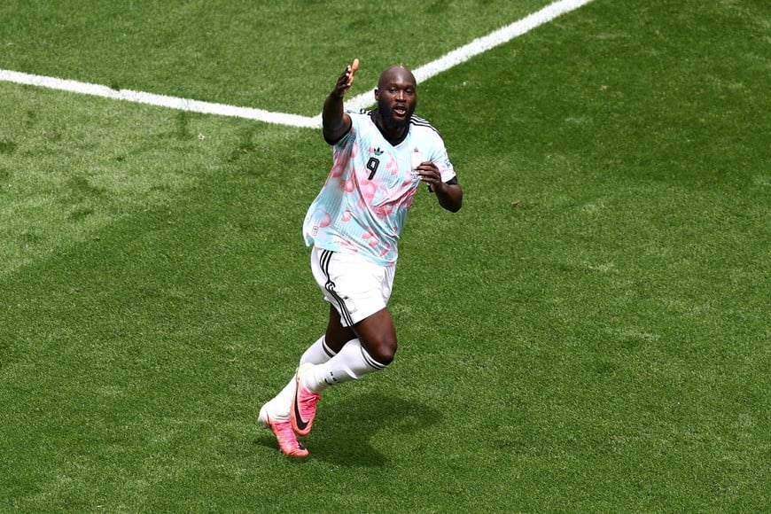 Soccer Football - FIFA World Cup 2026 - Round of 32 - Belgium v Senegal - Seattle Stadium, Seattle, Washington, U.S. - July 1, 2026
Belgium's Romelu Lukaku celebrates scoring their first goal REUTERS/Lee Smith     TPX IMAGES OF THE DAY