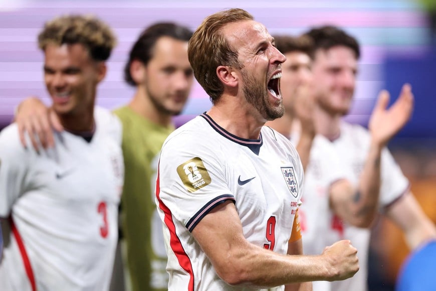 Soccer Football - FIFA World Cup 2026 - Round of 32 - England v DR Congo - Atlanta Stadium, Atlanta, Georgia, U.S. - July 1, 2026
England's Harry Kane celebrates after the match IMAGN IMAGES via Reuters/Brett Davis