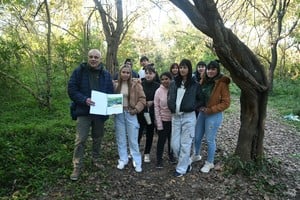 Las 12 hectáreas de reserva aledañas a la EETP 645 funcionan como un aula abierta donde los estudiantes conocen la biodiversidad del humedal. Foto: Manuel Fabatía