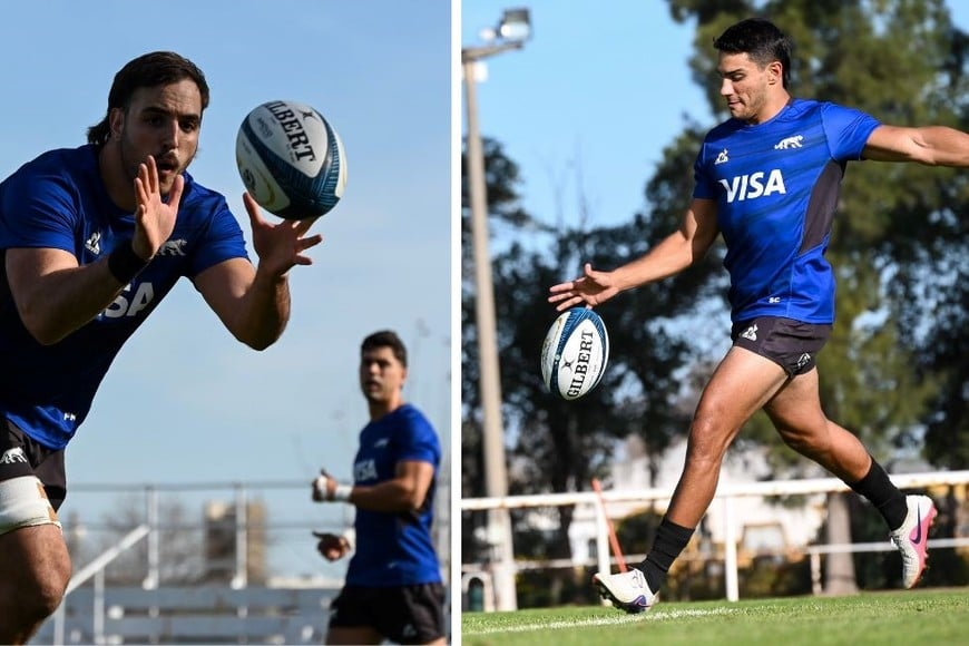 "Lungo" Molina y "Santi" Carreras. Otros dos cordobeses que serpan de la partida. Uno desde el banco, el otro con la 15 en la espalda. Foto: Prensa UAR.