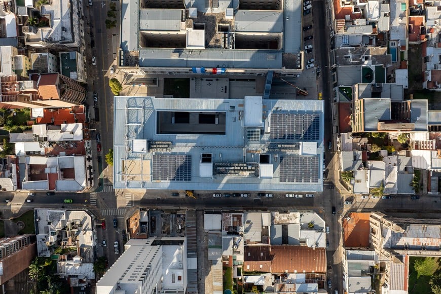 Fotos de drone del nuevo edificio de tribunales.