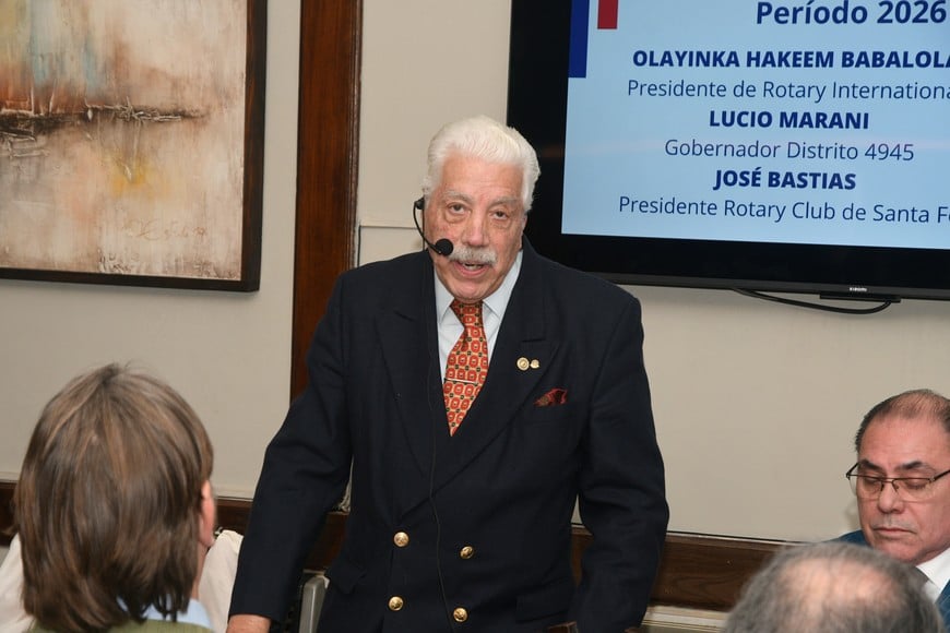José Bastias, presidente del Rotary Club Santa Fe. Crédito: Manuel Fabatía