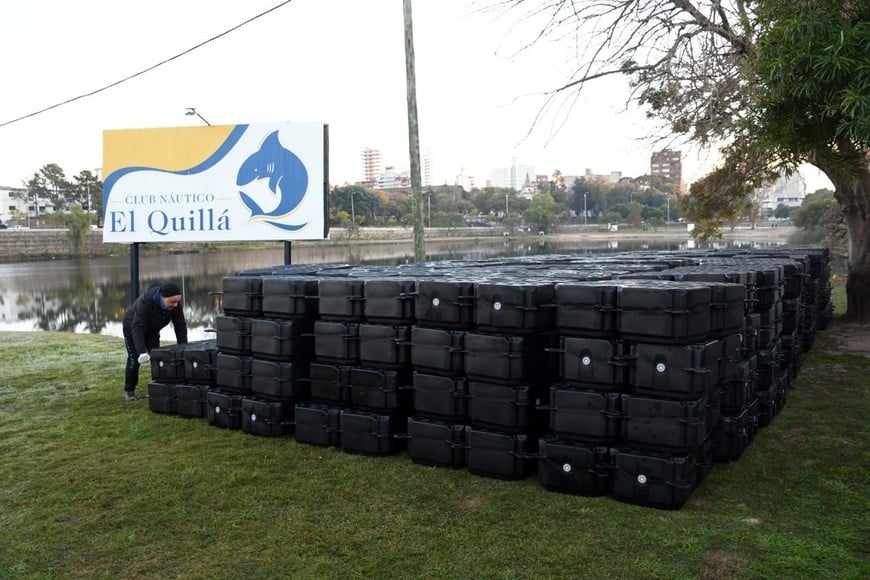 El material internacional fue alojado en el Club Náutico El Quilla.
