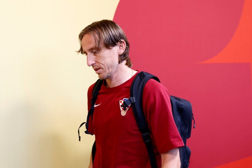 Soccer Football - FIFA World Cup 2026 - Round of 32 - Portugal v Croatia - Toronto Stadium, Toronto, Canada - July 2, 2026
Croatia's Luka Modric arrives at the stadium before the match REUTERS/Jeenah Moon
