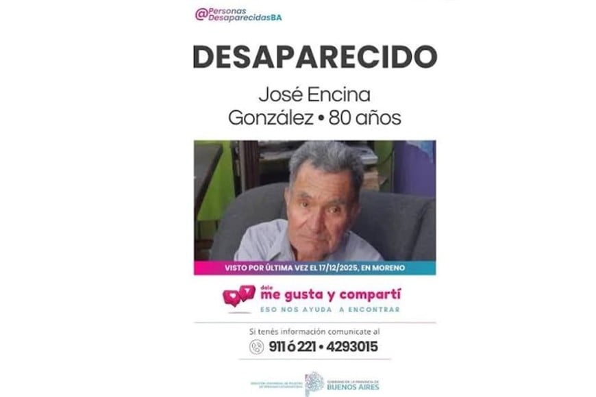 José Encina González, de 79 años y de nacionalidad paraguaya.