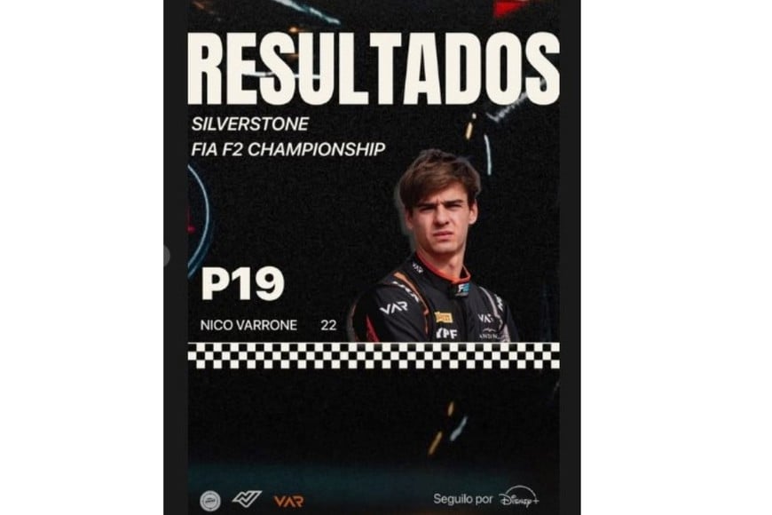 Varrone largará 19° este sábado en la Sprint Race de Silverstone desde las 9:45.