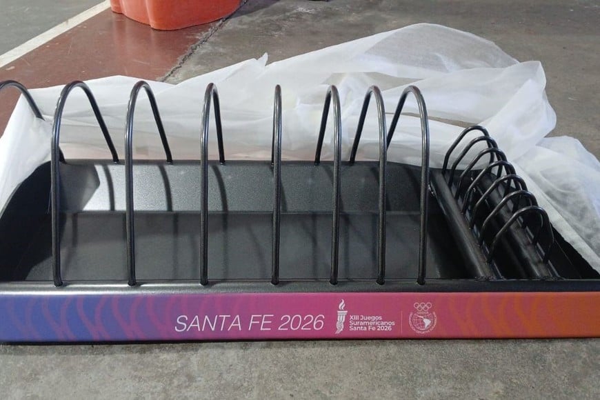 Material homologado para competencias de levantamiento de pesas.