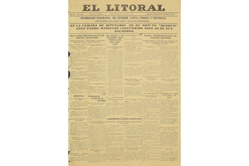 Portada de la edición del 5 de julio de 2026 de El Litoral