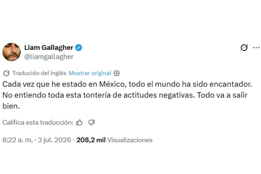 Liam Gallagher terminó pidiendo perdón.