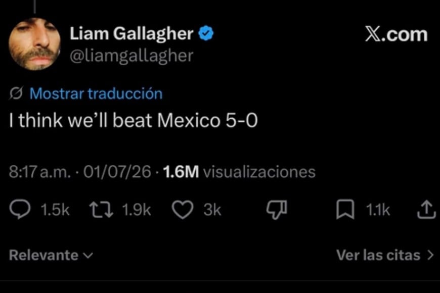 El inglés tuiteó su pronóstico de cara al partido.
