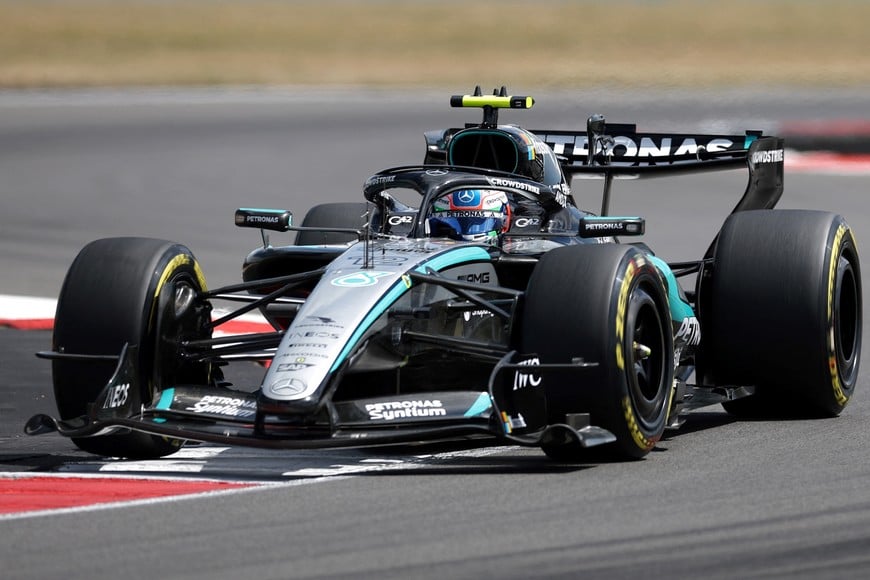 Formula One F1 - British Grand Prix - Silverstone Circuit, Silverstone, Britain - July 4, 2026
Mercedes' Andrea Kimi Antonelli during the sprint race REUTERS/Andrew Boyers
