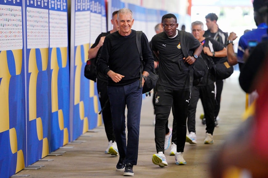 Soccer Football - FIFA World Cup 2026 - Round of 32 - Colombia v Ghana - Kansas City Stadium, Kansas City, Missouri, U.S. - July 3, 2026
Ghana coach Carlos Queiroz arrives at the stadium before the match IMAGN IMAGES via Reuters/Jay Biggerstaff