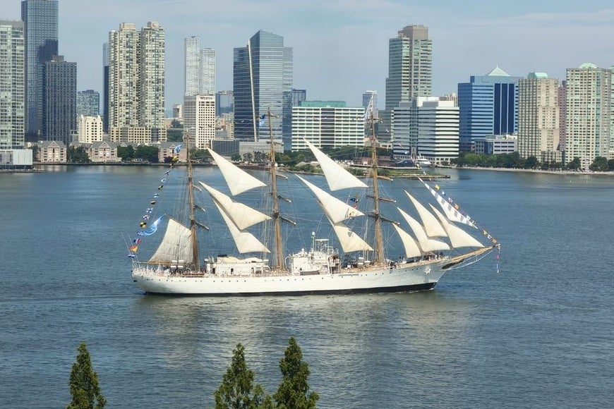 La Fragata Libertad ya forma parte de la celebración del 250º aniversario de la Independencia de Estados Unidos.