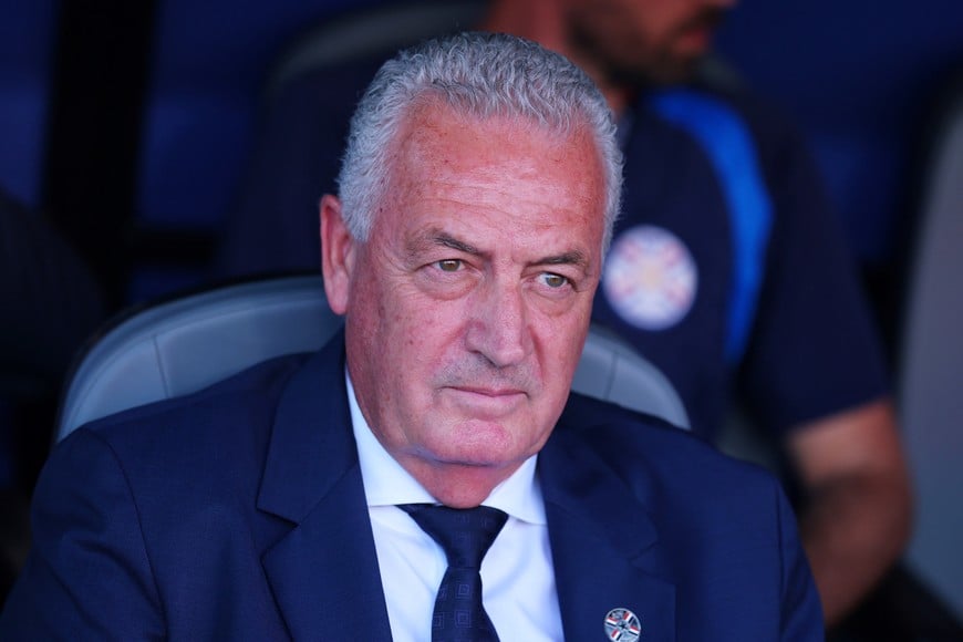 Soccer Football - FIFA World Cup 2026 - Round of 16 - Paraguay v France - Philadelphia Stadium, Philadelphia, Pennsylvania, U.S. - July 4, 2026
Paraguay coach Gustavo Alfaro before the match REUTERS/Mike Segar