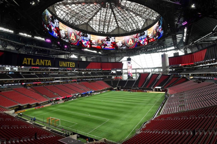 El Mercedes Benz, una joya de la arquitectura, ubicado en pleno centro de Atlanta. Acá volverá a jugar la selección argentina, que ya lo hizo en 2024 en Copa América