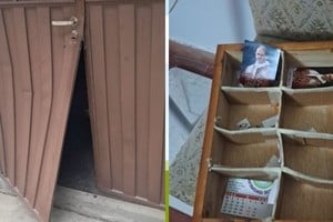 Robo y destrozos en la capilla San Benito Abad, en Villa California. Foto: Gentileza