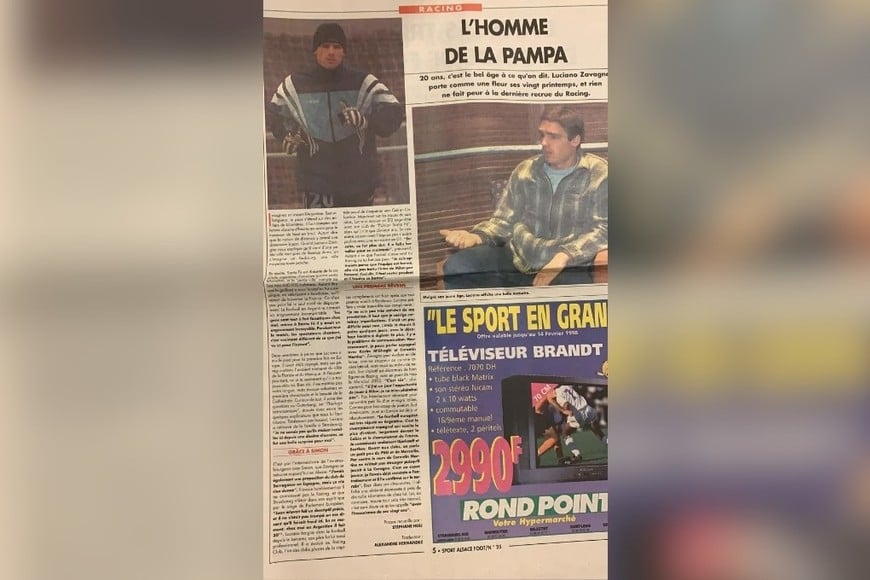 La prensa francesa presentó a Luciano Zavagno como una de las apuestas del Racing de Estrasburgo.