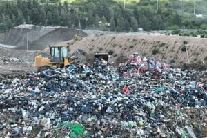 Aérea del relleno sanitario. Se acorta su vida útil. Foto: Archivo Fernando Nicola