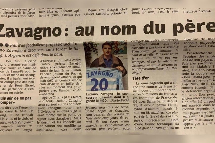 El fichaje de Luciano Zavagno ocupó espacio en los medios franceses durante su llegada al club.